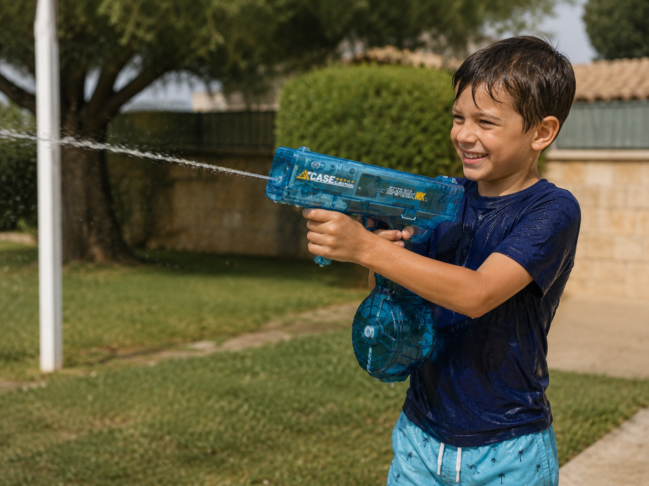 Pistola de agua con batería